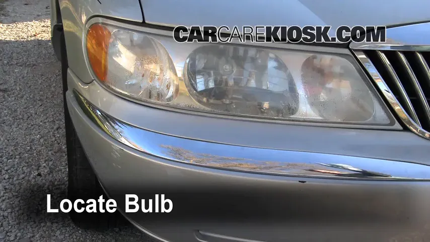 2001 Lincoln Continental 4.6L V8 Lights Highbeam (replace bulb)